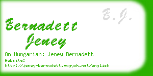 bernadett jeney business card